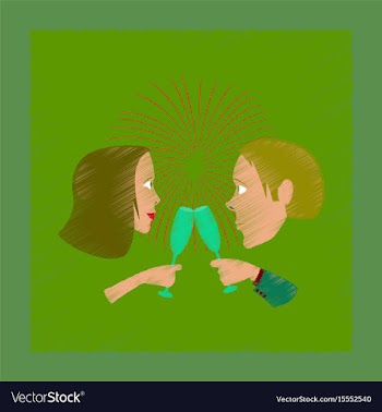 Flat shading style icon man woman glasses vector image