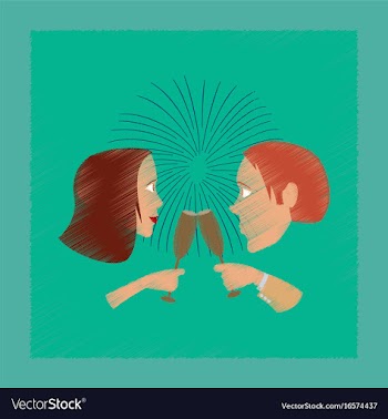 Flat shading style icon man woman glasses vector image