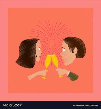Flat shading style icon man woman glasses vector image