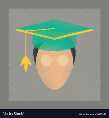 Flat shading style icon master scientist glasses vector image