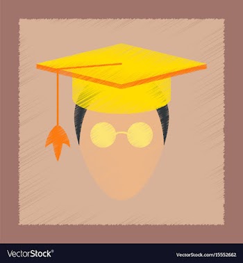 Flat shading style icon master scientist glasses vector image