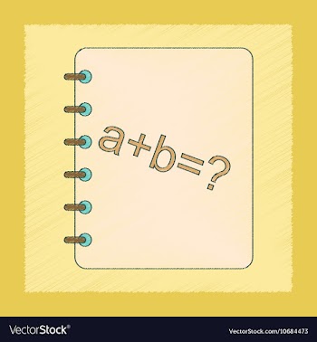 Flat shading style icon math book vector image