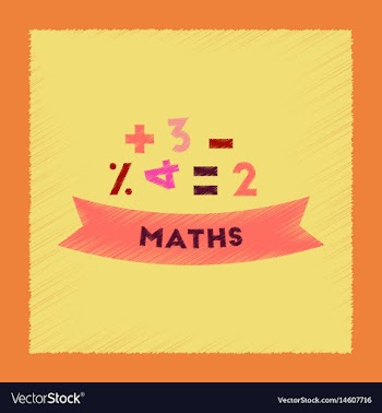 Flat shading style icon math lesson vector image