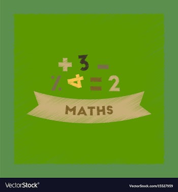 Flat shading style icon math lesson vector image