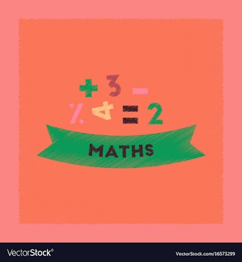 Flat shading style icon math lesson vector image
