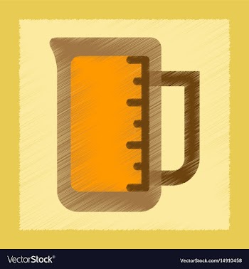 Flat shading style icon measuring cup coffee vector image