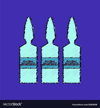 Flat shading style icon medical ampoule vector image