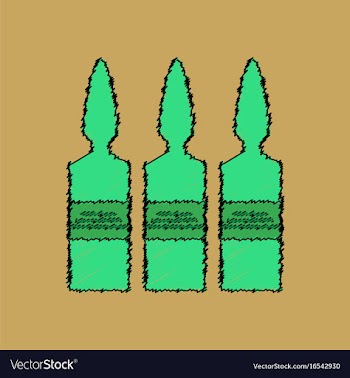 Flat shading style icon medical ampoule vector image