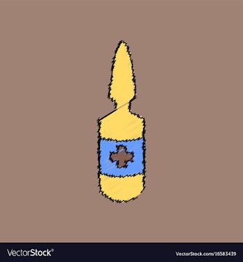 Flat shading style icon medical ampoule with cross vector image