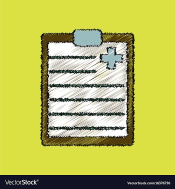Flat shading style icon medical board vector image
