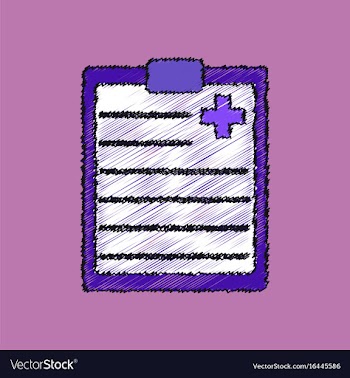 Flat shading style icon medical board vector image