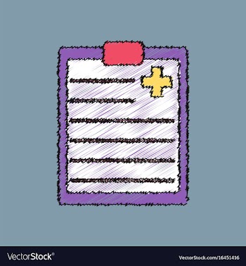 Flat shading style icon medical board vector image