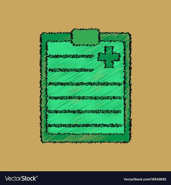 Flat shading style icon medical board vector image
