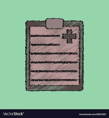 Flat shading style icon medical board vector image