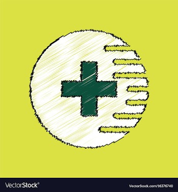 Flat shading style icon medical cross vector image