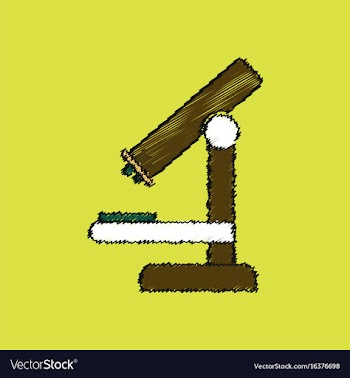 Flat shading style icon medical microscope vector image
