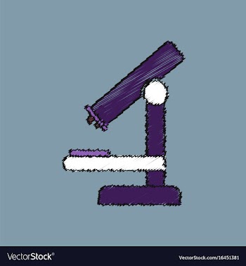 Flat shading style icon medical microscope vector image