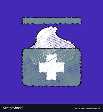 Flat shading style icon medical napkins vector image