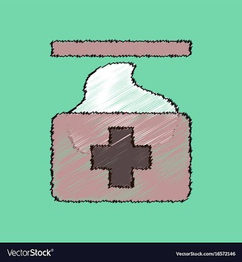 Flat shading style icon medical napkins vector image
