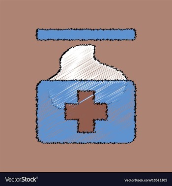 Flat shading style icon medical napkins vector image
