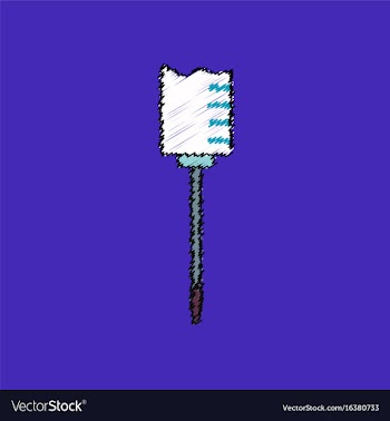 Flat shading style icon medical syringe vector image