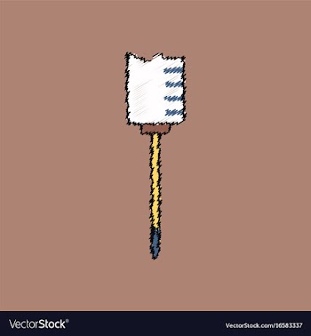 Flat shading style icon medical syringe vector image