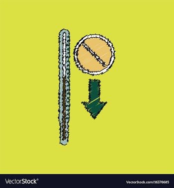 Flat shading style icon medical thermometer vector image