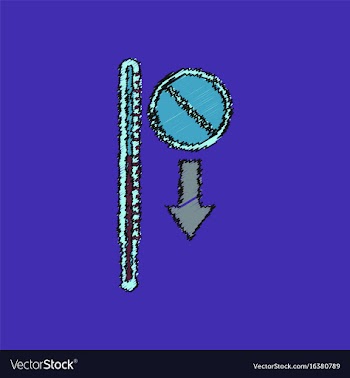 Flat shading style icon medical thermometer vector image