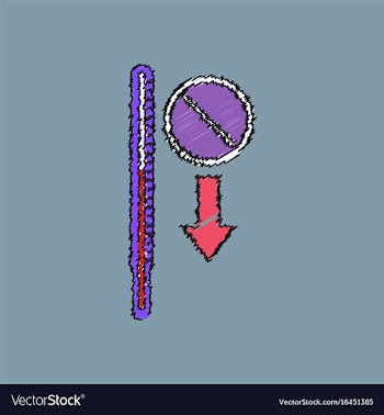 Flat shading style icon medical thermometer vector image