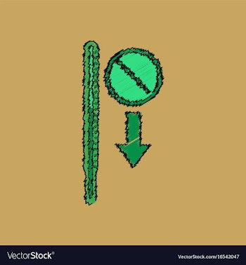 Flat shading style icon medical thermometer vector image