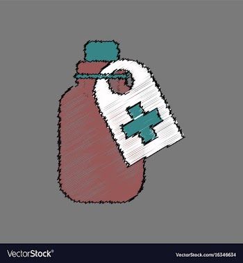 Flat shading style icon medicines bank vector image