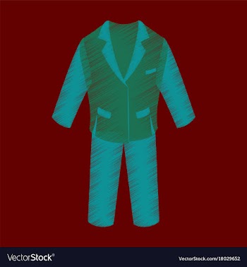 Flat shading style icon men business suit vector image