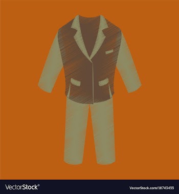 Flat shading style icon men business suit vector image