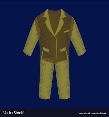 Flat shading style icon men business suit vector image