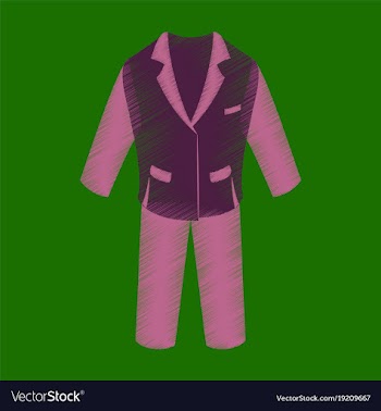 Flat shading style icon men business suit vector image
