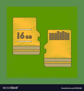 Flat shading style icon micro sd vector image