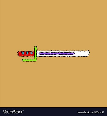 Flat shading style icon military bayonet knife vector image