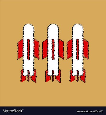Flat shading style icon military bomb vector image