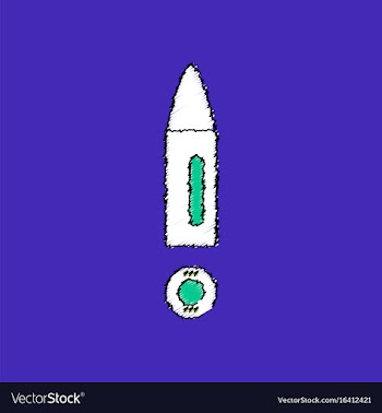 Flat shading style icon military bullet and primer vector image