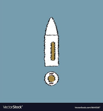 Flat shading style icon military bullet and primer vector image