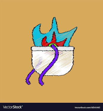 Flat shading style icon military cauldron pot vector image