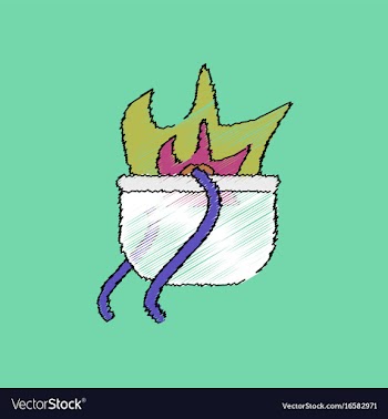 Flat shading style icon military cauldron pot vector image