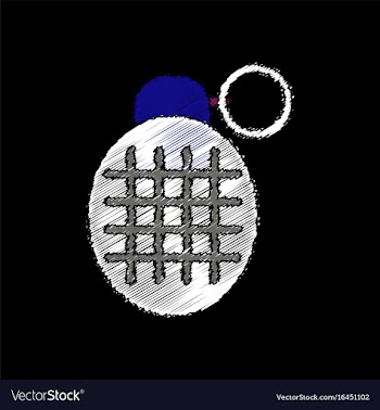 Flat shading style icon military frag grenade vector image