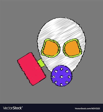 Flat shading style icon military gas mask vector image