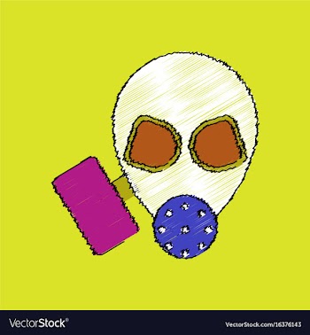 Flat shading style icon military gas mask vector image