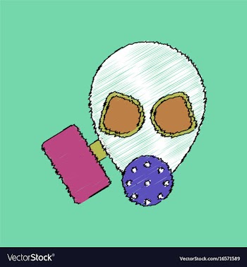 Flat shading style icon military gas mask vector image