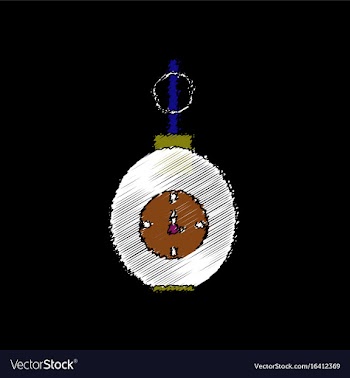 Flat shading style icon military grenade with vector image