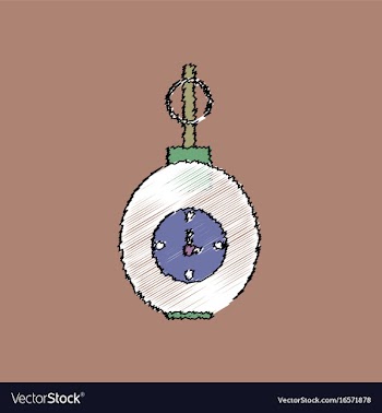 Flat shading style icon military grenade with vector image