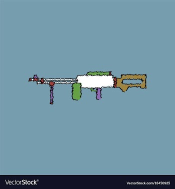 Flat shading style icon military heavy machine gun vector image