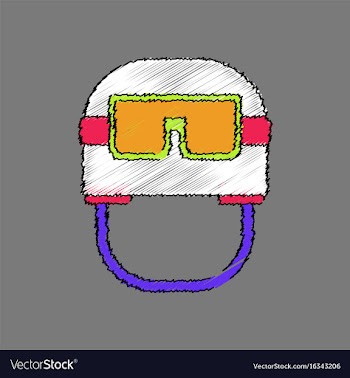 Flat shading style icon military helmet with vector image